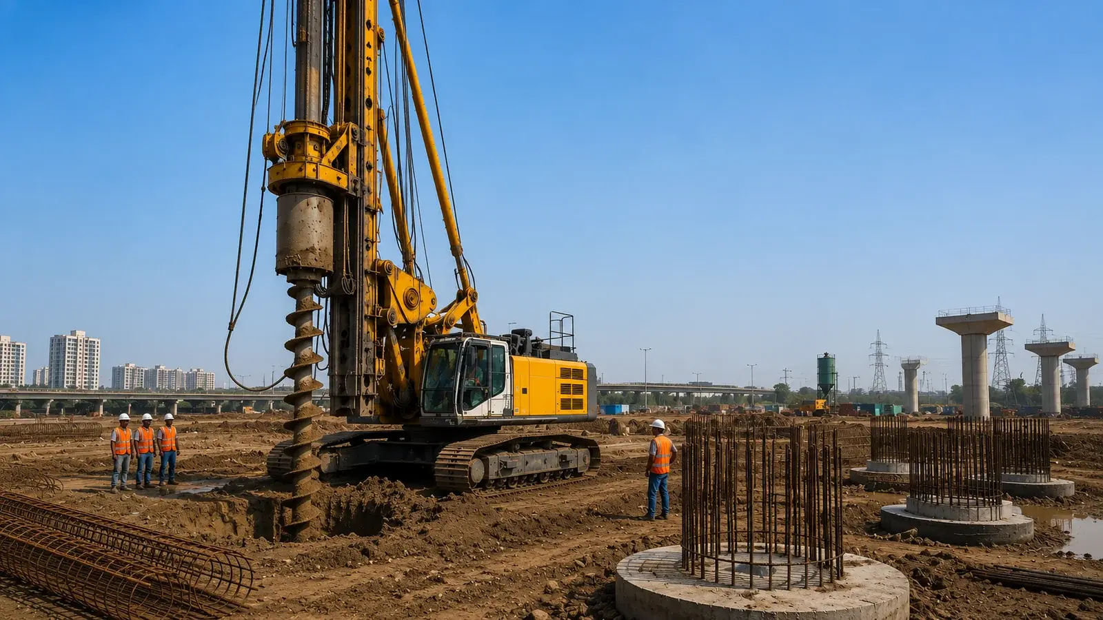 Civil Works & Pile Foundation — 125 MW & 102 MW Solar Projects